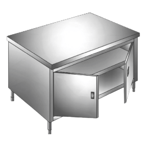 Cabinet Swing Door Middle Shelf HKACSW-MSH - Stainless Steel Profesional oleh CV. Hutama Karya Abadi Cabinet Swing Door Middle Shelf HKACSW-MSH CV. Hutama Karya Abadi, stainless steel 201/304, rak tengah, adjustable feet, ideal untuk dapur profesional, restoran, hotel, catering