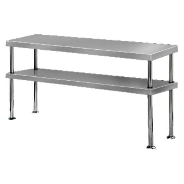Double Over Shelf HKAO2S - Stainless Steel Profesional oleh CV. Hutama Karya Abadi Double Over Shelf HKAO2S CV. Hutama Karya Abadi, stainless steel 201/304, 2 rak solid, stainless pipe 1,2mm, ideal untuk dapur profesional, restoran, hotel, catering