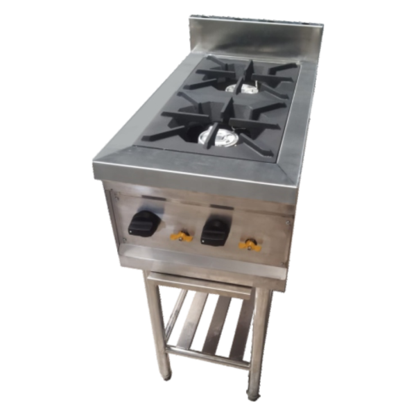 GAS STANDING OPEN 2 BURNER UNDER GRILL SHELF HKAG-UGS-O-6B (2) Gas Standing Open 2 Burner Under Grill Shelf Stainless Steel HKA HKAG-UGS-O-6B