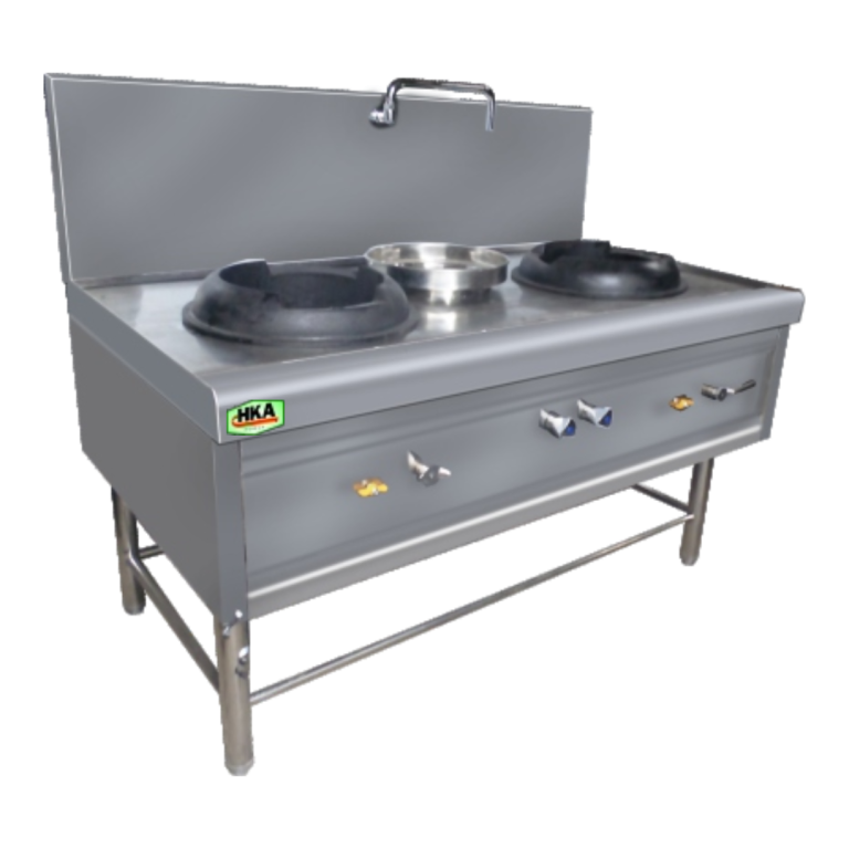 Kwali Range 2 Burner with Soup Ring Stainless Steel untuk dapur restoran hotel
