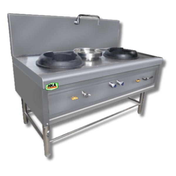 KWALI RANGE Stainless Steel – Kompor Wok Profesional 1 & 2 Burner Kwali Range