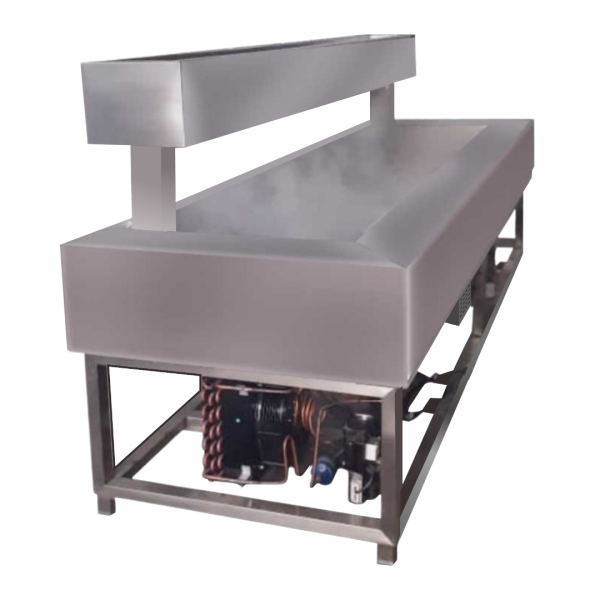 Salad Counter Custom HKASLD CV. Hutama Karya Abadi, stainless steel, dengan kabut asap, compressor, thermostat controller, ideal untuk restoran, hotel, catering