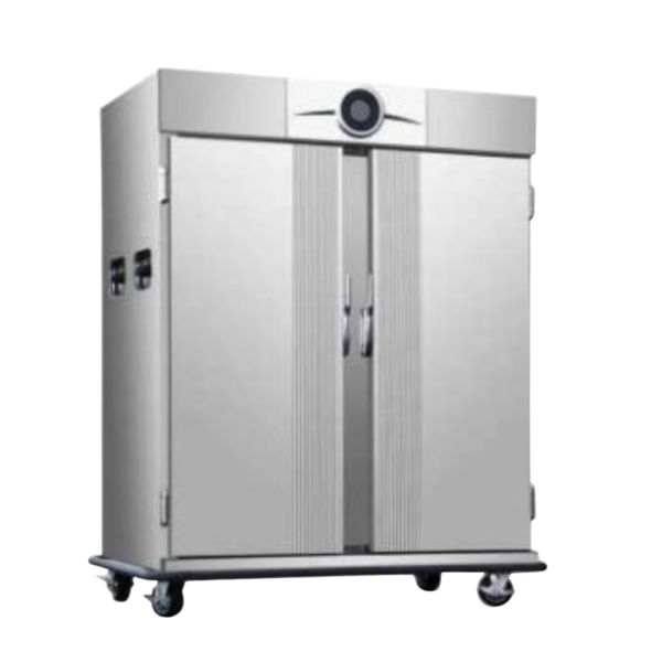 Smart Control Banquet Warmer HKA-YHO-DBW-4 CV. Hutama Karya Abadi, stainless steel, kaki roda, temperature control 30-85°C, balanced space temperature, ideal untuk restoran, hotel, catering