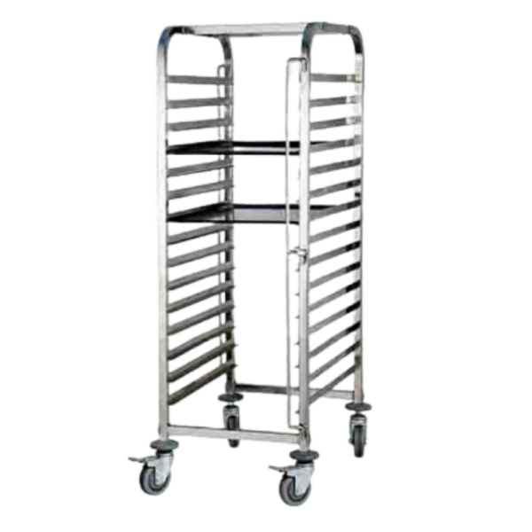S/S Bakery Gastronorm Pan Trolley HKABTR-15 oleh CV. Hutama Karya Abadi Bakery Gastronorm Pan Trolley HKABTR-15 Tray CV. Hutama Karya Abadi, castor/wheels, tanpa pan, ideal untuk restoran, hotel, catering