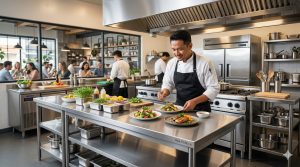 Standar dapur profesional stainless steel Grade 304 HKA Horeca untuk kesuksesan bisnis kuliner.